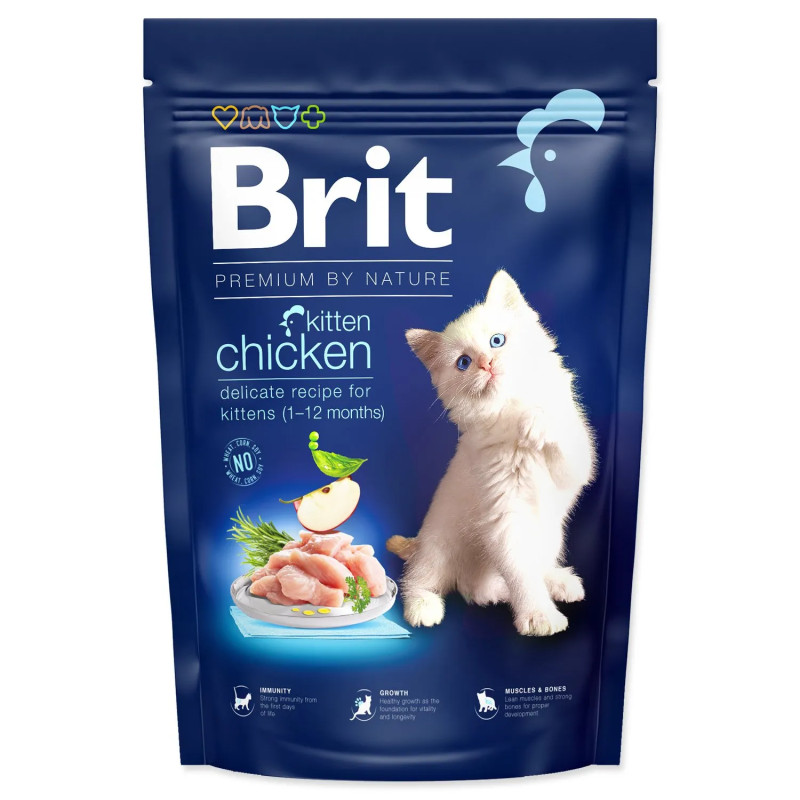 Hrana Brit Premium by Nature za mačiće, piletina 1,5 kg