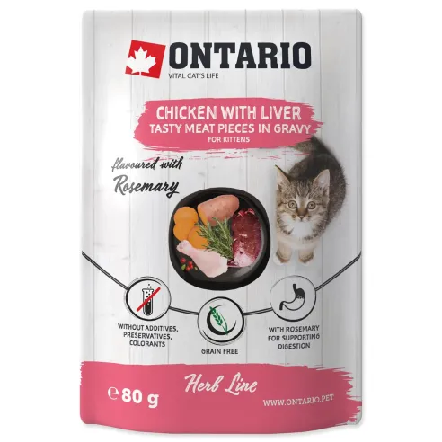 Kapsica Ontario Kitten piletina s jetricama u umaku 80 g