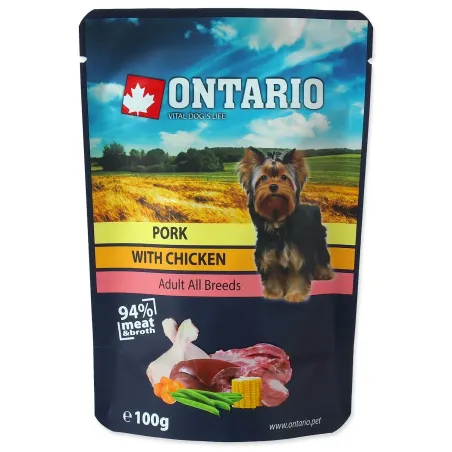 Kapsička Ontario svinjetina s piletinom u bujonu 100g