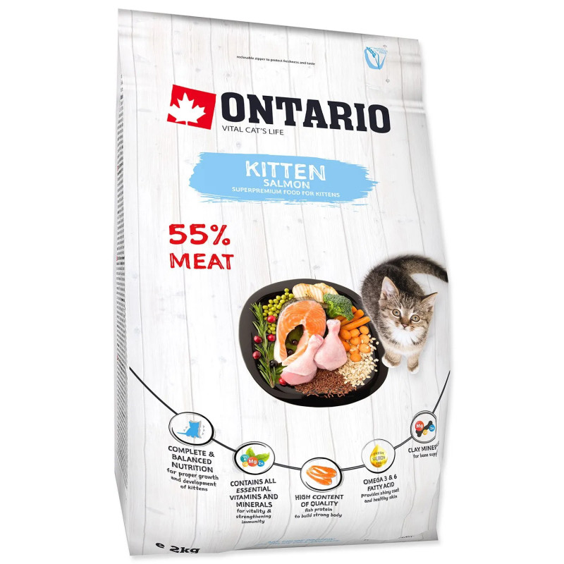 Hrana Ontario Kitten Salmon 2 kg