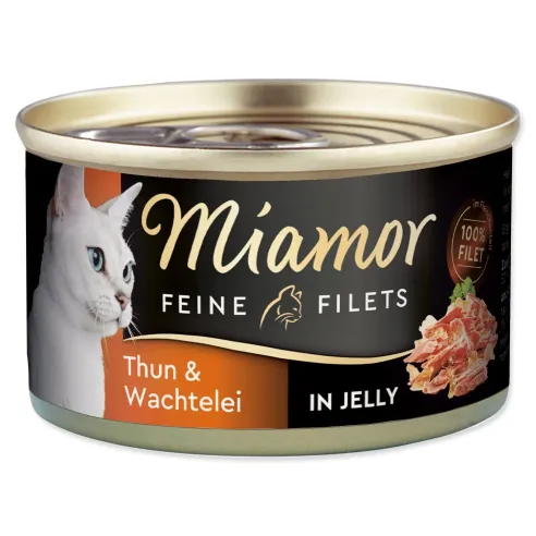 Konzerva Miamor Feine Filets Adult tuna s prepeličjim jajima u želeu 100 g
