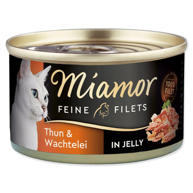 Konzerva Miamor Feine Filets Adult tuna s prepeličjim jajima u želeu 100 g