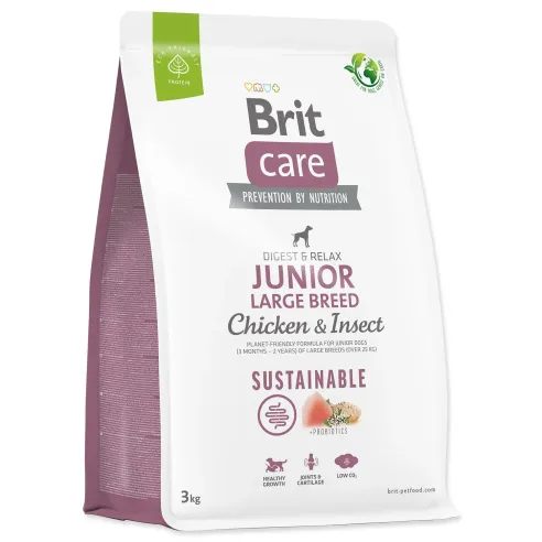 Hrana Brit Care Dog Sustainable Junior velikih pasmina Piletina i insekti 3kg