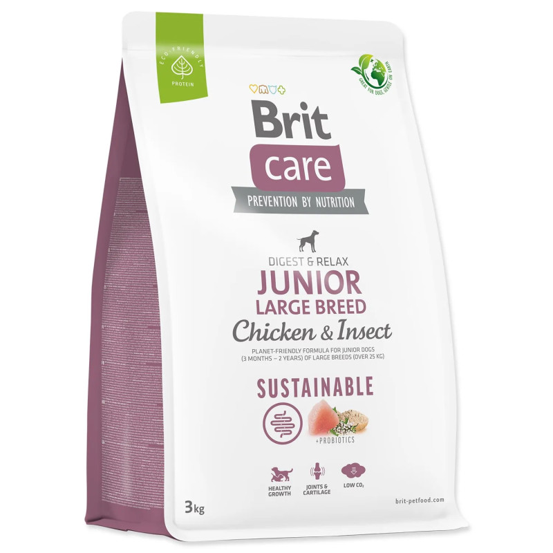 Hrana Brit Care Dog Sustainable Junior velikih pasmina Piletina i insekti 3kg
