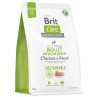 Hrana Brit Care Dog Sustainable za odrasle, srednje pasmine — piletina i insekti, 3 kg