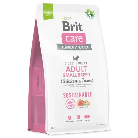 Hrana Brit Care Dog Održiva za odrasle male pasmine, piletina i insekti 7 kg