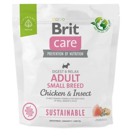Hrana Brit Care Dog Sustainable Adult Small Breed Piletina i insekti 1 kg
