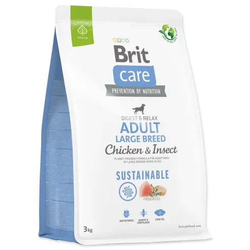 Hrana Brit Care Dog Sustainable za odrasle velike pasmine, piletina i insekt, 3 kg