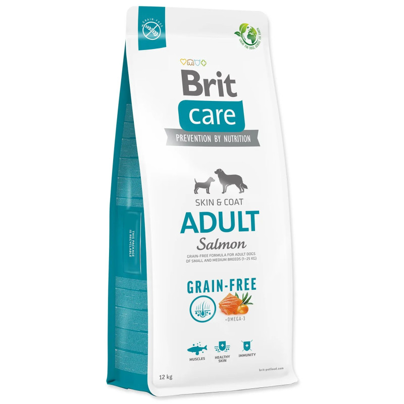 Hrana Brit Care Dog bez žitarica za odrasle, losos 12 kg
