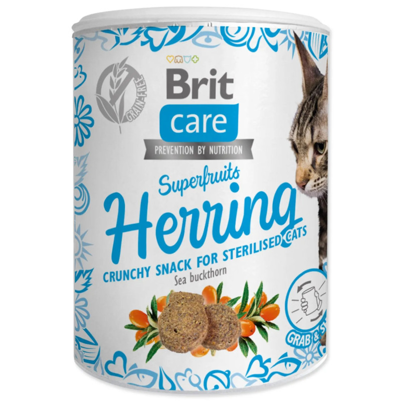 Poslastica Brit Care Cat Snack Superfruits haringa 100g