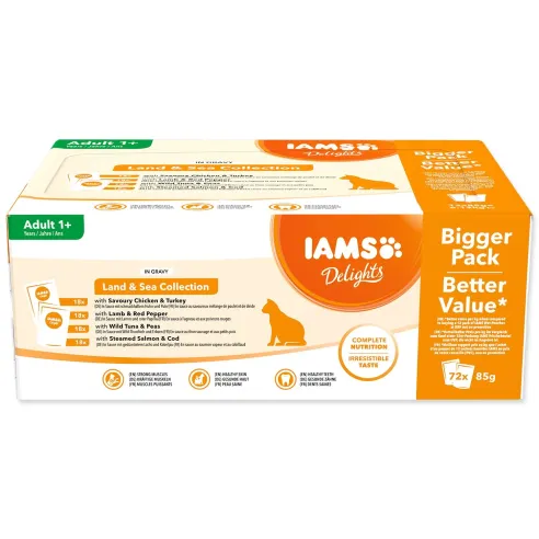 IAMS Delights kapsica morsko i kopneno meso u umaku multipack 72x85g