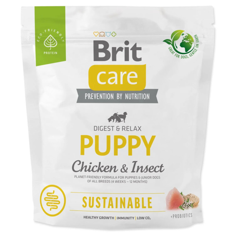 Hrana Brit Care Dog Sustainable Puppy Piletina i insekti 1 kg