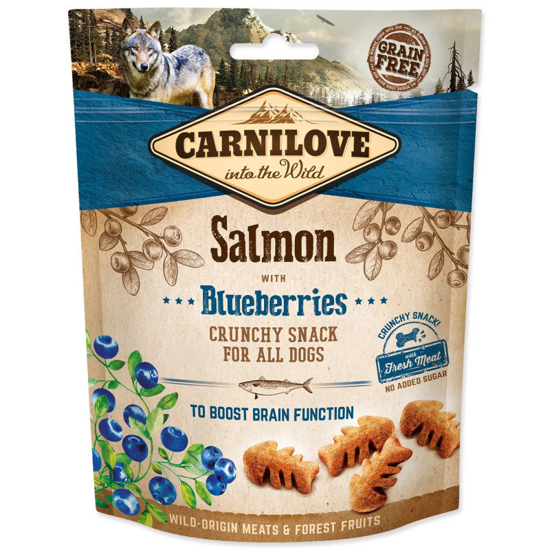 Poslastica Carnilove Dog Crunchy Snack losos s borovnicama 200 g