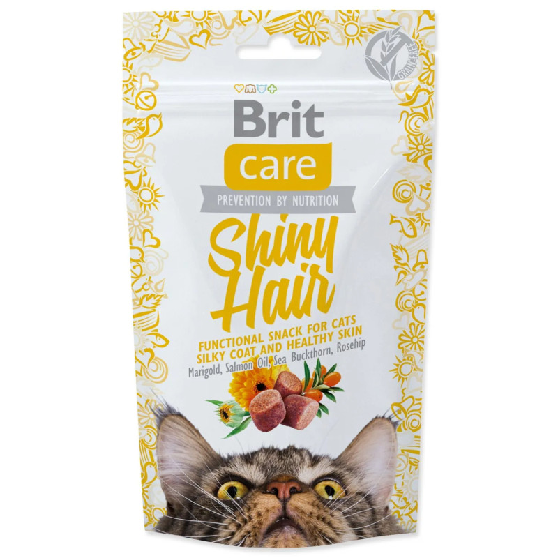 Poslastica Brit Care Cat Snack Shiny Hair 50g