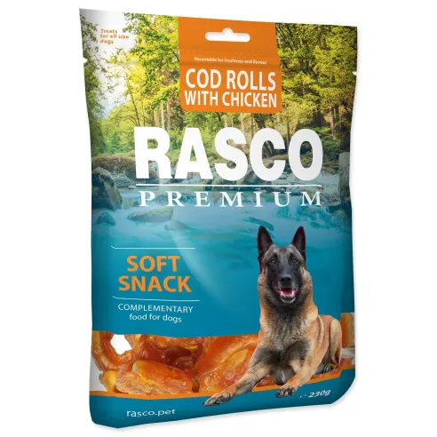 Poslastica Rasco Premium bakalar obložen pilećim mesom, rolice 230g