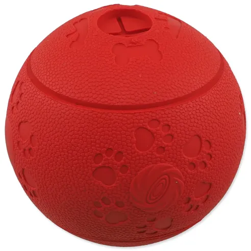 Igračka Dog Fantasy lopta za poslastice crvena 11 cm