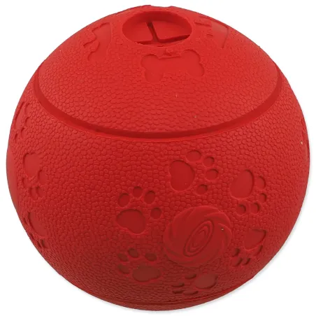 Igračka Dog Fantasy lopta za poslastice crvena 11 cm