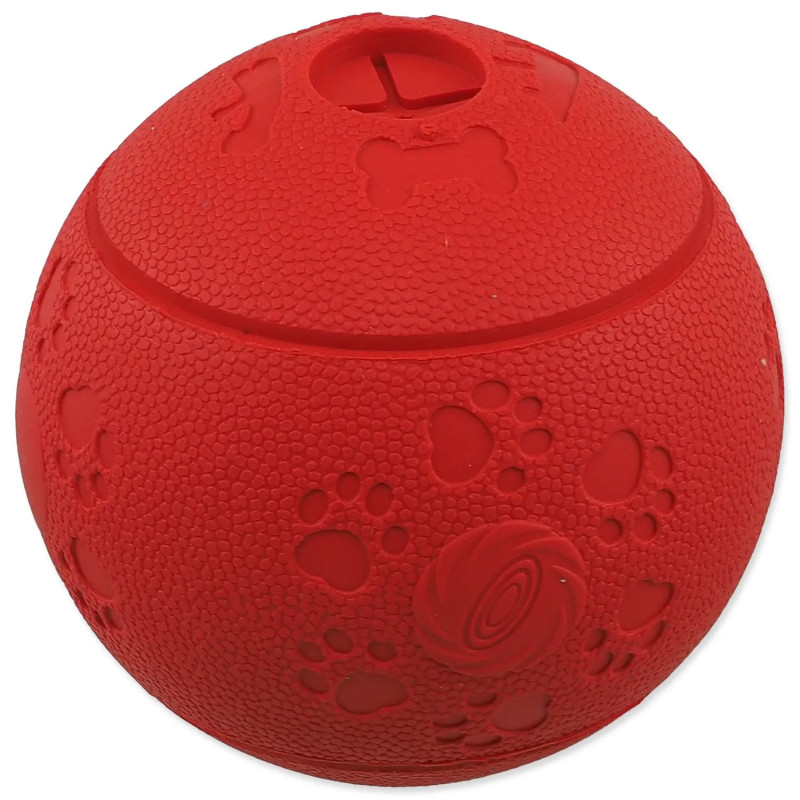 Igračka Dog Fantasy lopta za poslastice crvena 11 cm