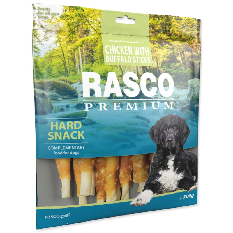 Rasco Premium poslastica od bivolje kože obložena piletinom, štapići 500 g