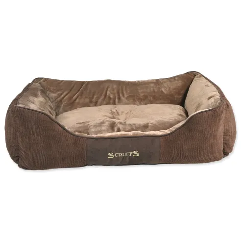 Ležaljka Scruffs Chester Box Bed čokoladna XL 90x70cm