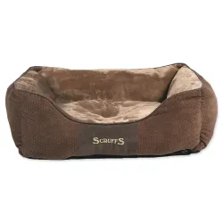 Ležaljka Scruffs Chester Box Bed čokoladna M 60x50cm