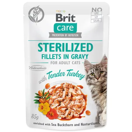 Brit Care Cat Sterilized Fileti u umaku — nježna puretina 85 g