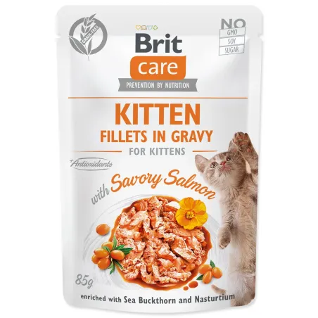 Brit Care Cat Kitten fileti u umaku, ukusni losos 85 g