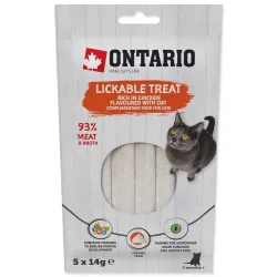 Poslastica Ontario za lizanje piletina + zob 5 x 14 g