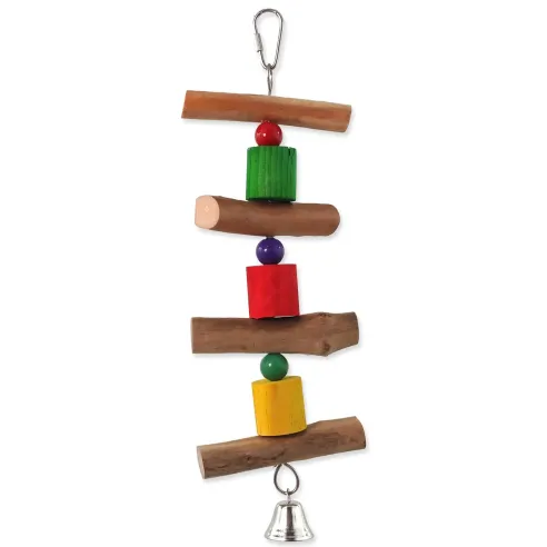 Igračka Bird Jewel, viseća drvena, sa zvončićem 30 cm