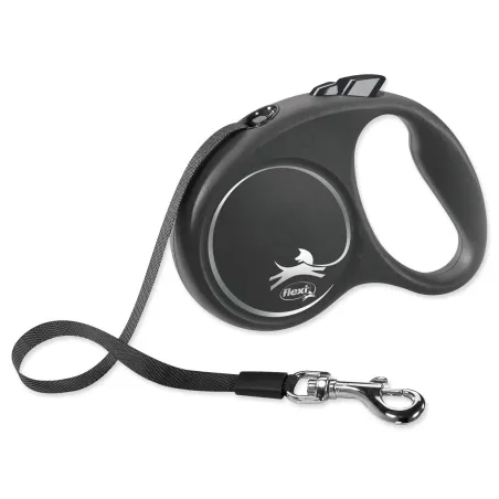 Povodac Flexi Black Design traka S crna 5 m