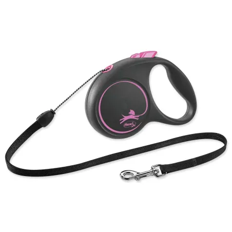 Povodac Flexi Black Design sajlica S ružičasta 5 m