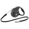 Povodac Flexi Black Design lanko S crni 5 m