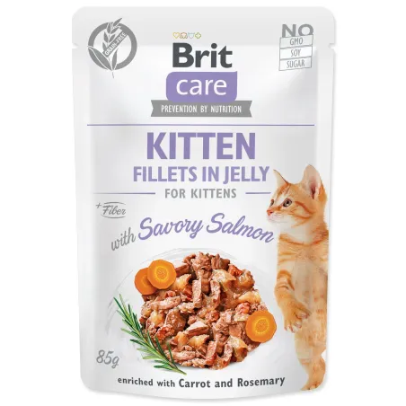 Kapsica Brit Care Cat Kitten losos, fileti u želeu 85g