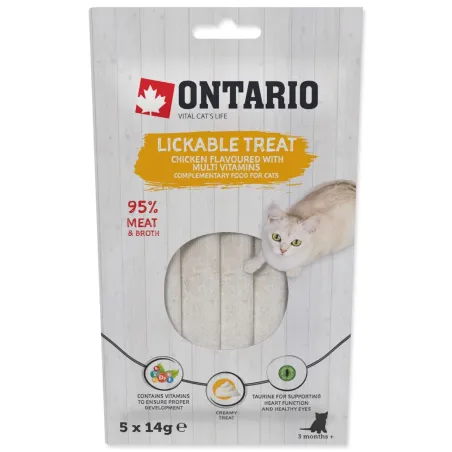 Poslastica Ontario lizajuća piletina s multivitaminom 5x14g