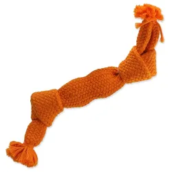 Igračka Dog Fantasy čvor s piskom narančasti 2 čvora 35 cm