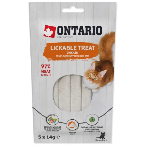 Poslastica Ontario za lizanje, piletina, 5 x 14 g