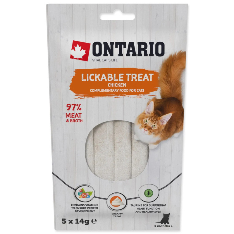 Poslastica Ontario za lizanje, piletina, 5 x 14 g
