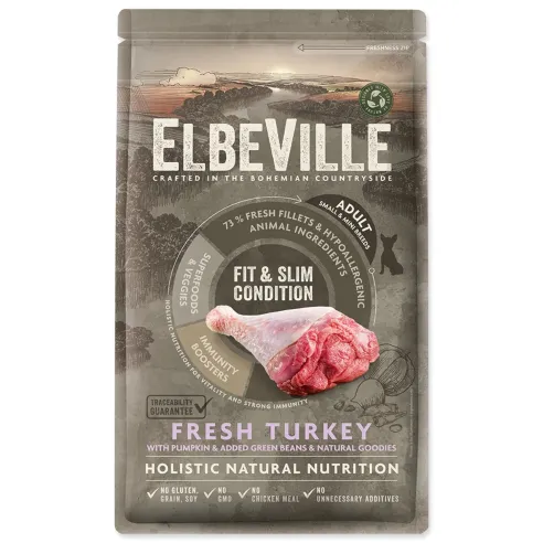 Hrana ELBEVILLE Adult Mini Fit and Slim Condition Fresh Turkey 1,4 kg