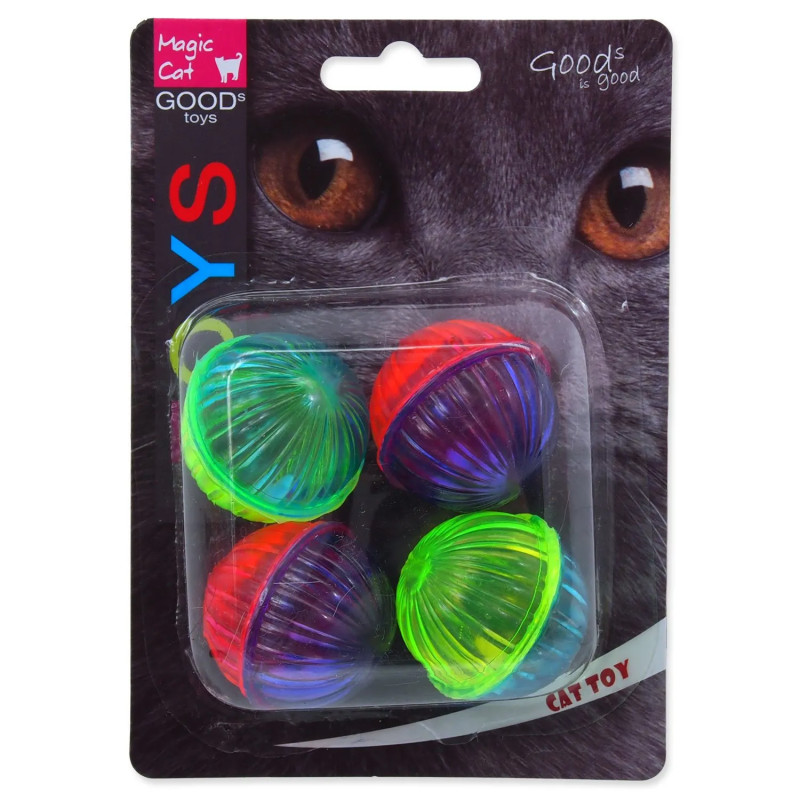 Igračka Magic Cat loptica od sjajne plastike sa zvukom 3,75 cm 4 kom.