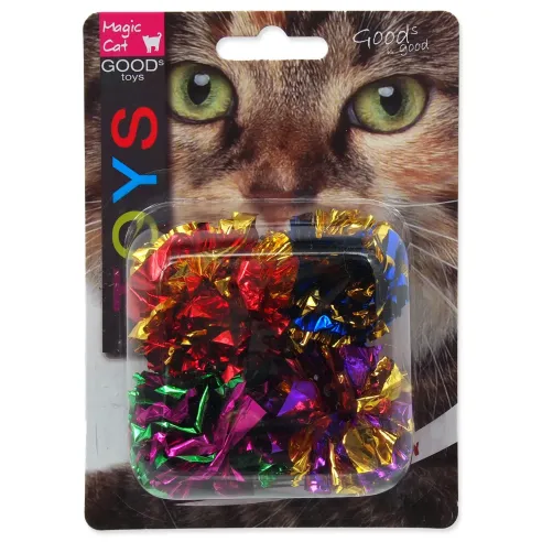 Igračka Magic Cat loptica s resicama sjajna 3,75 cm 4 kom