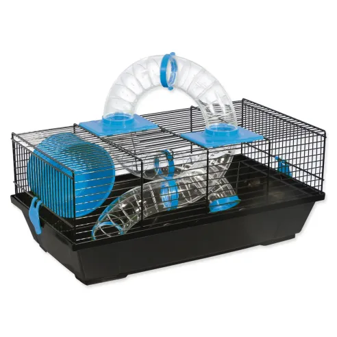 Kavez Small Animals Libor crna, oprema plava 50,5x28x21cm