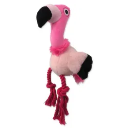 Igračka Dog Fantasy Silent Squeak ružičasti flamingo 27 cm