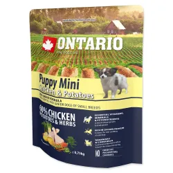Hrana Ontario Puppy Mini Chicken & Potatoes 0,75kg