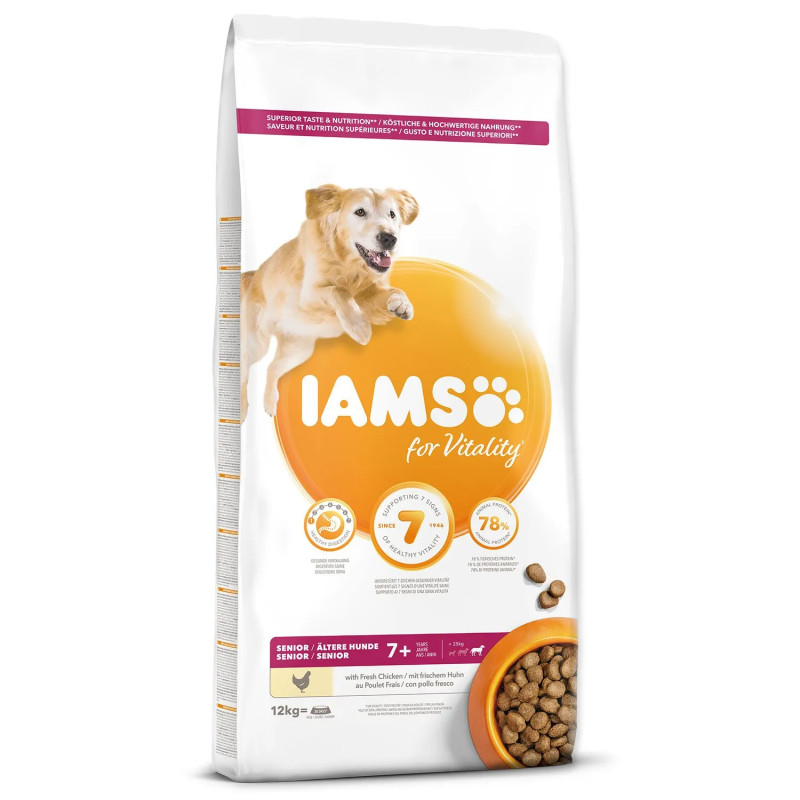 Hrana za pse IAMS Dog Senior Large Chicken 12kg