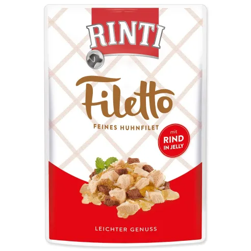 Vrećica Rinti Filetto Adult piletina i govedina u želeu 100 g