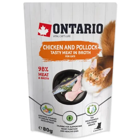 Kesica Ontario piletina i treska u temeljcu 80 g