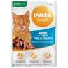 Paketić IAMS Delights Adult tuna i haringa u želeu 85 g
