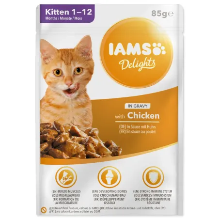 Kesica IAMS Delights Kitten piletina u umaku 85 g