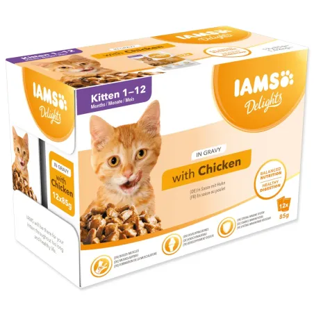 IAMS Delights Kitten piletina u umaku multipack 12 x 85 g