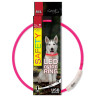 Ogrlica za psa Dog Fantasy LED najlonska ružičasta 65 cm
